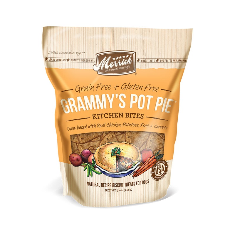 Merrick Kitchen Bites Grammy’s Pot Pie Grain Free Oven Baked Dog Biscuits 9 Oz