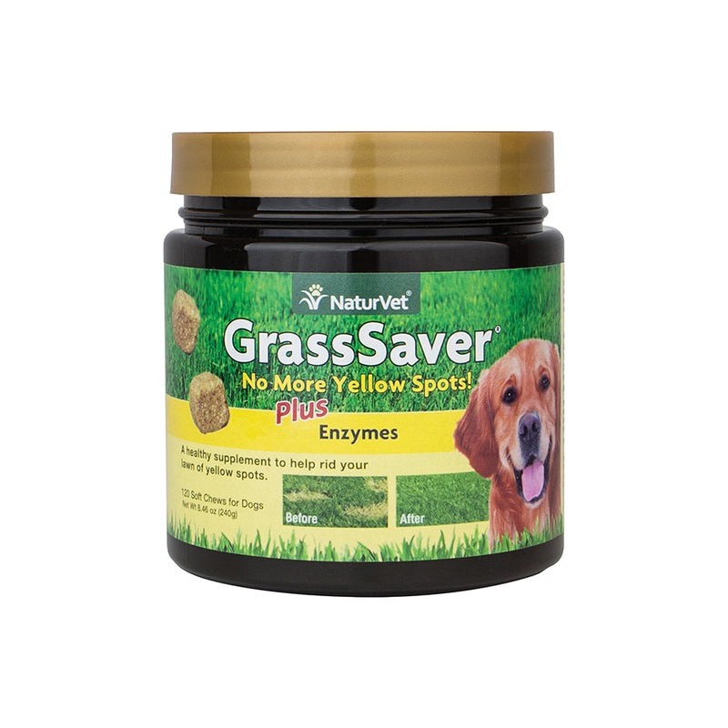 Naturvet GrassSaver Plus Enzymes Dogs Soft Chews 120 Count