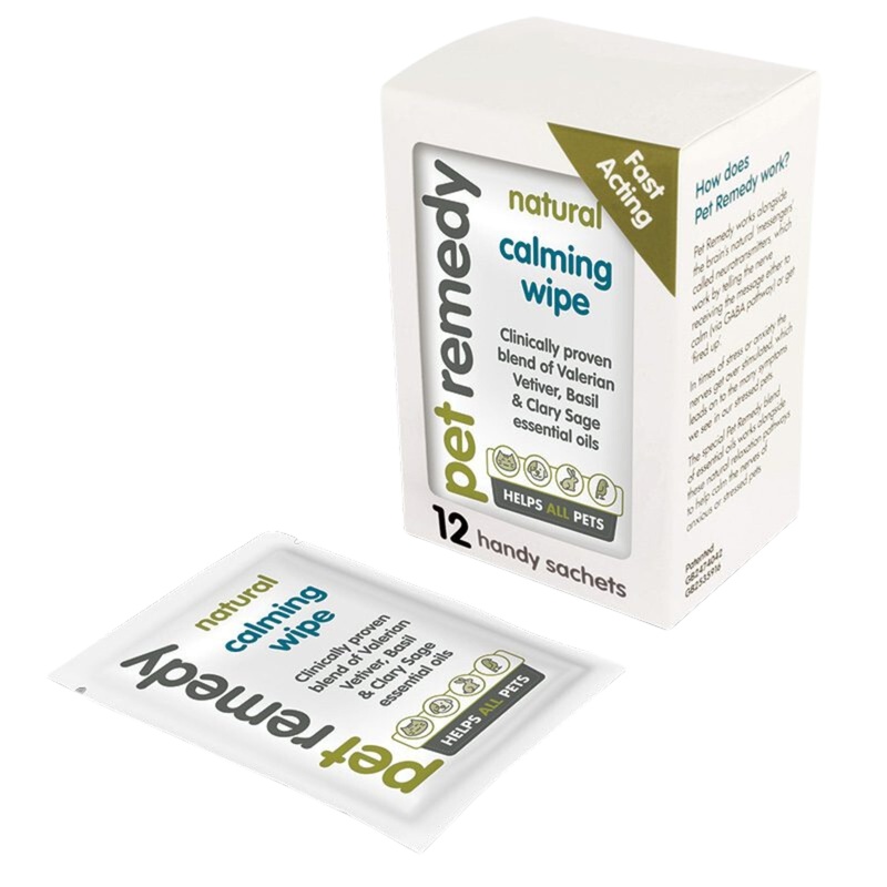 Pet Remedy Calming Fast Activating Wipes | Natural Stress & Anxiety Relief | 12 Wipes