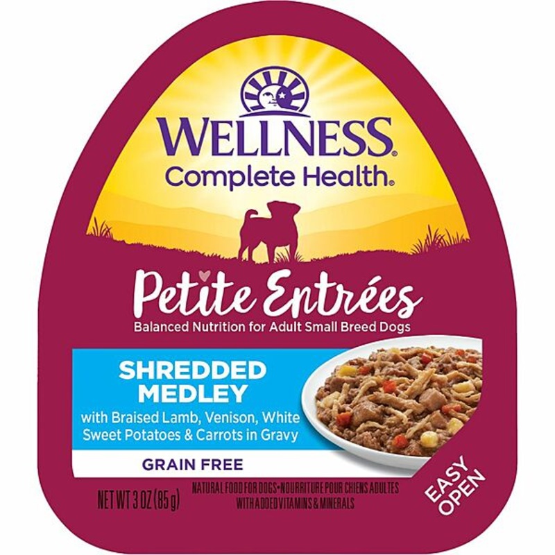 Wellness Petite Entre Shredded Medley Lamb/Venison/Sweet Potato/Carrot 3OZ Single 3oz