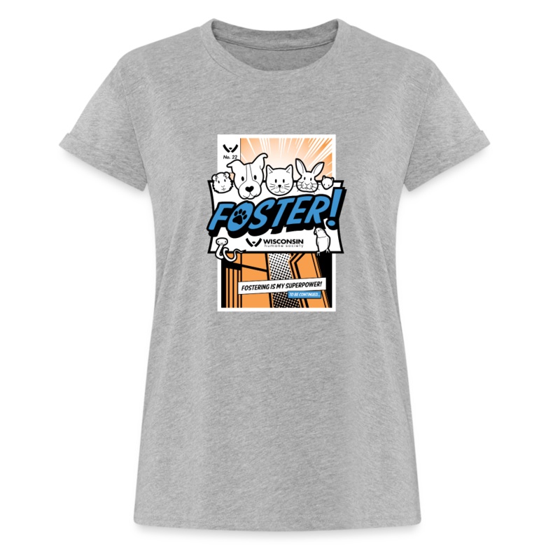 Foster Comic Contoured Relaxed Fit T-Shirt heather gray S