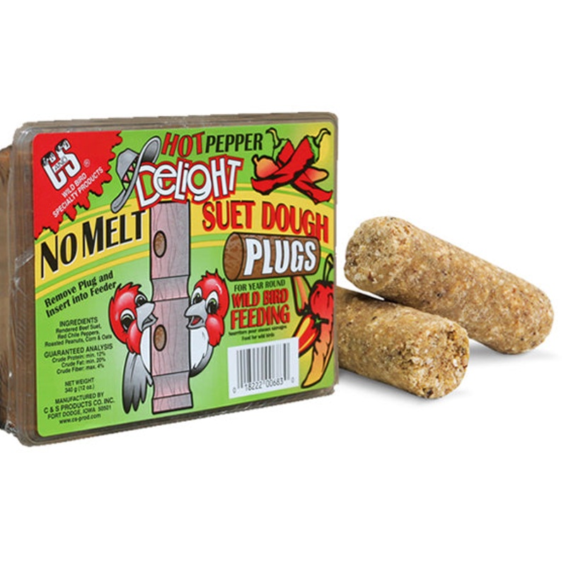 Hot Pepper Delight, 12 Suet Plugs