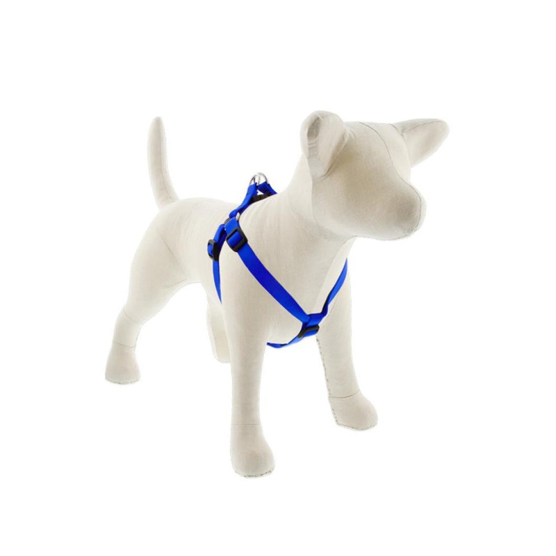 LupinePet Basic Solids Blue Step-In Dog Harness 12″ to 18″