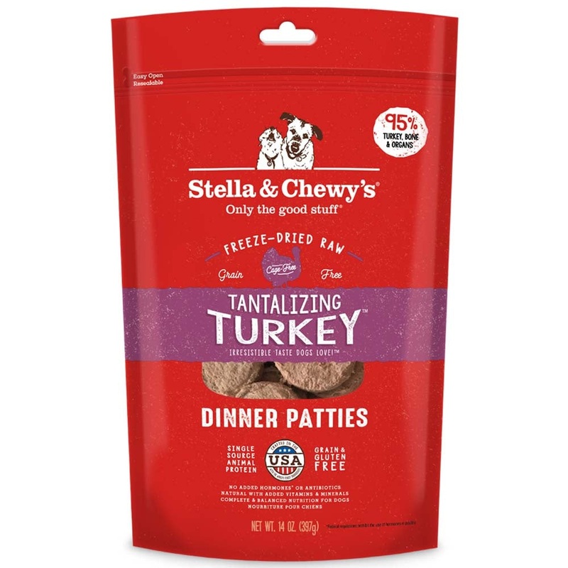 Stella & Chewy’s Tantalizing Turkey Grain Free Dinner Patties Freeze Dried Raw Dog Food