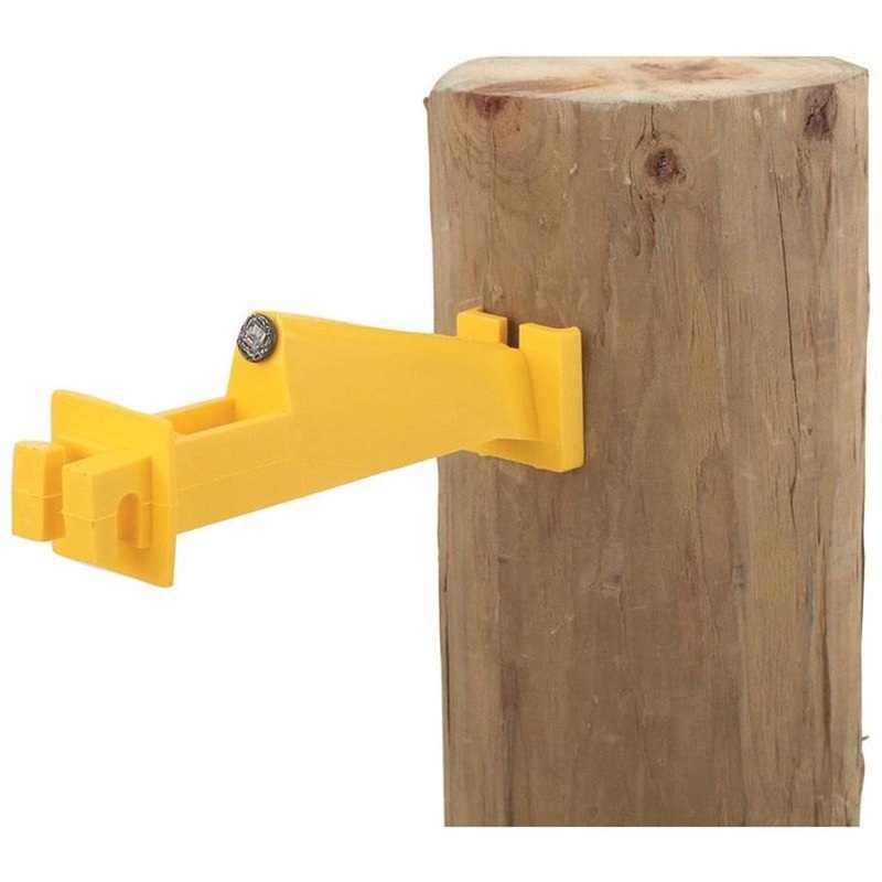 WOOD POST INSULATOR EXTENDER 15 PACK YELLOW