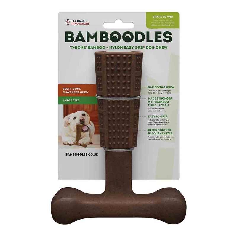 Bamboodles T-Bone Chew Toy Large Beef 7″