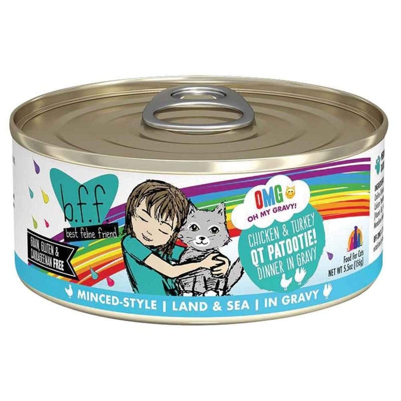 BFF OMG Chicken Turkey QT Patootie Canned Cat Food 5.5 oz