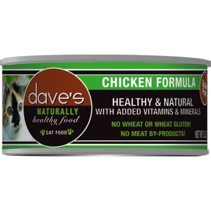 Dave’s Naturally Healthy Chicken Formula Canned Cat Food 5.5 oz