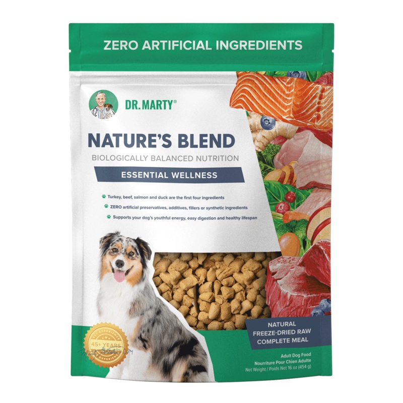 Dr. Marty Natures Blend Essential Wellness Premium Freeze-Dried Raw Dog Food 80 oz