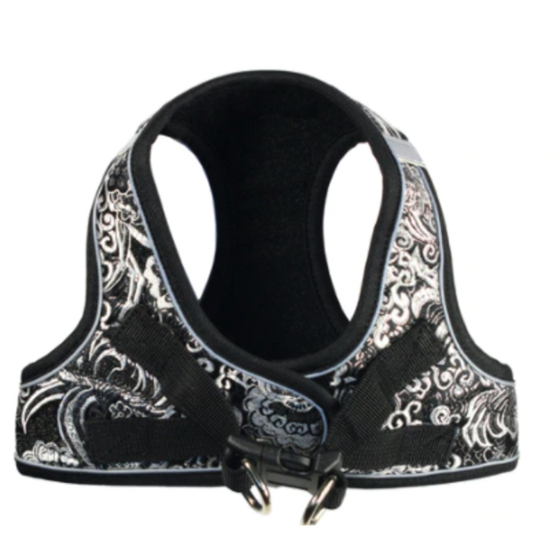 Hip Doggie Royal Elegance Reflective Step-In Harness XS Black