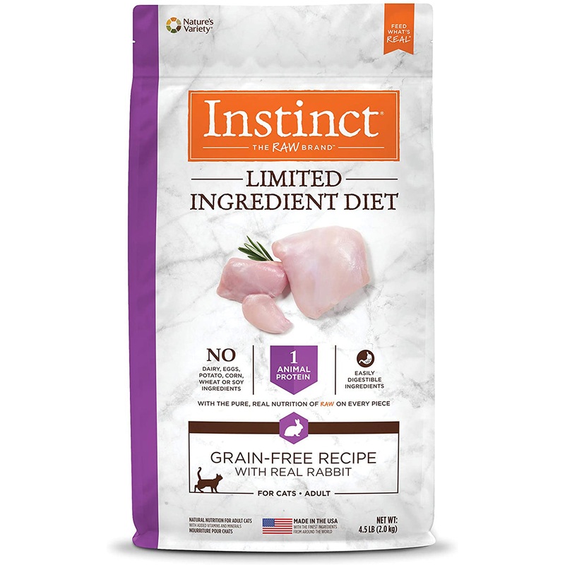Instinct Limited Ingredient Diet Dry Cat Food – Real Rabbit – 4.5lb Bag