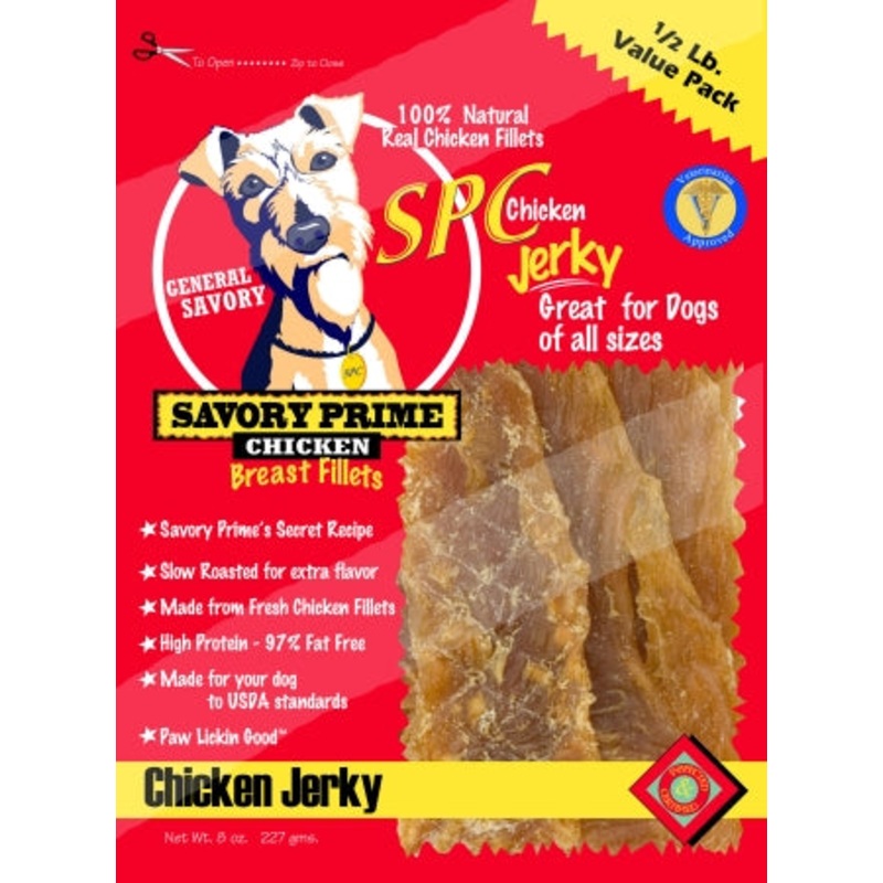 Savory Prime Chicken Grain Free Jerky Tenders For Dogs 8 oz 1 pk