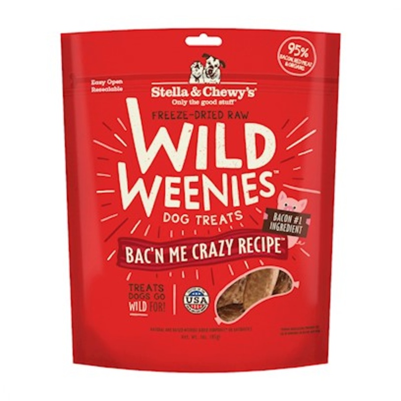 Stella & Chewy’s Freeze-Dried Raw Bac’n Me Crazy Recipe Wild Weenies Dog Treats 3-oz