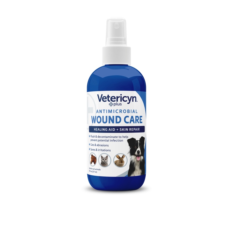 Vetericyn Plus Antimicrobial All Animal Wound Care Spray, 8-ounce 8 oz