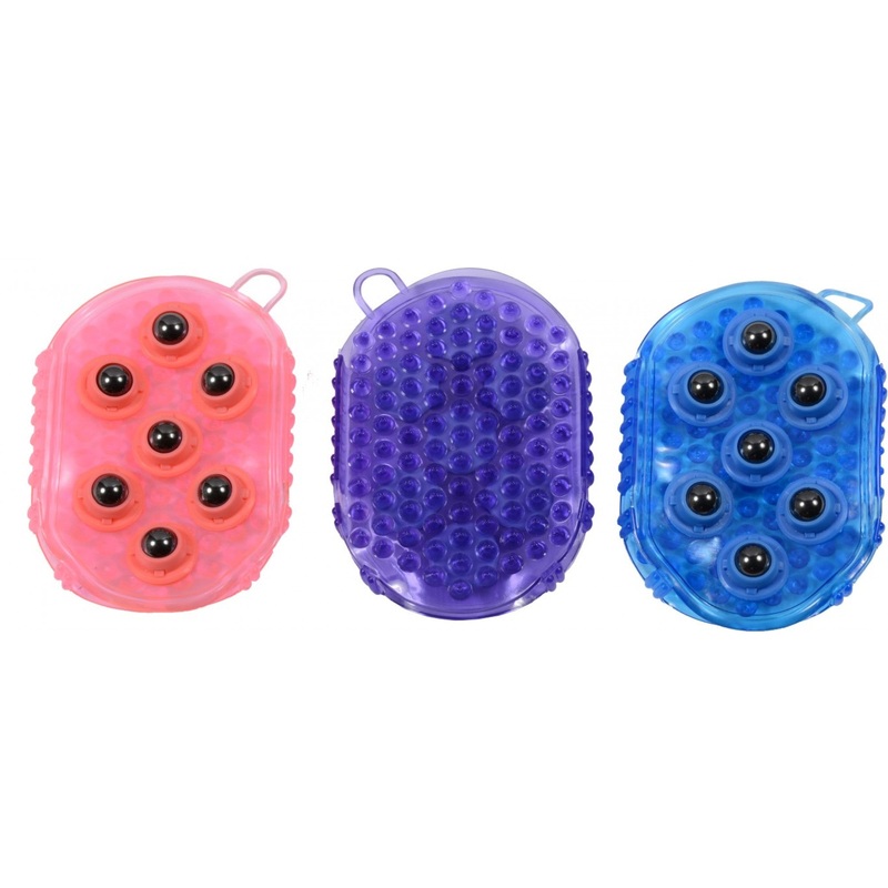 Gel Groomer with Magnetic Massage Rollers Pink