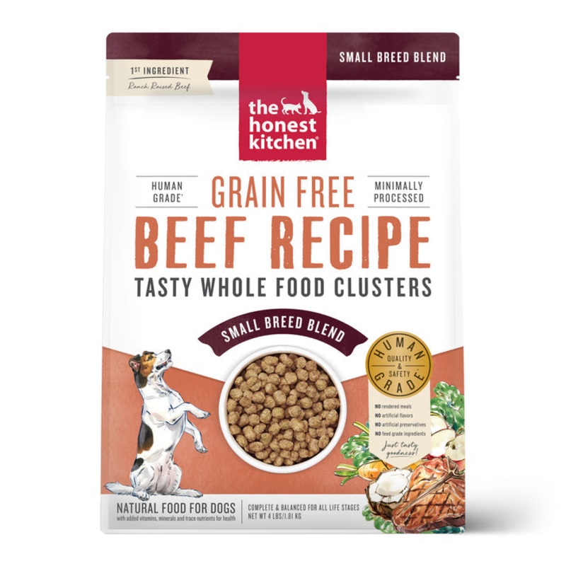 The Honest Kitchen Grain Free Beef Clusters For Small Breeds Dry Dog Food 4-lb