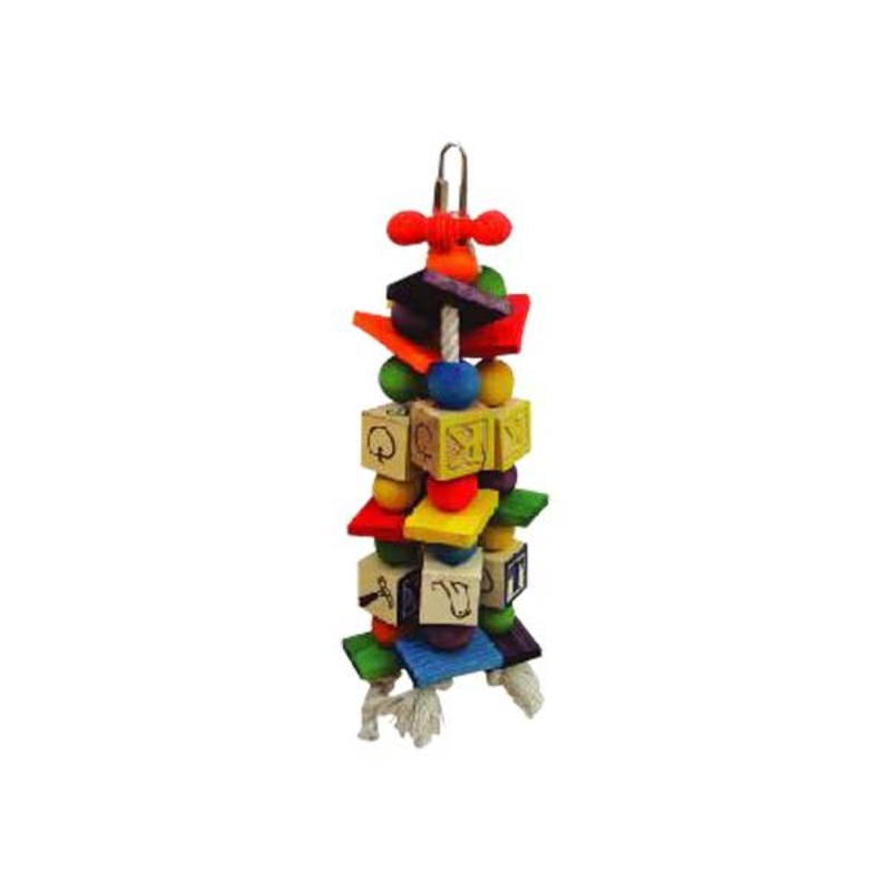 A & E Cage Happy Beaks The ABC Blocks Bird Toy (12″ x 6″)