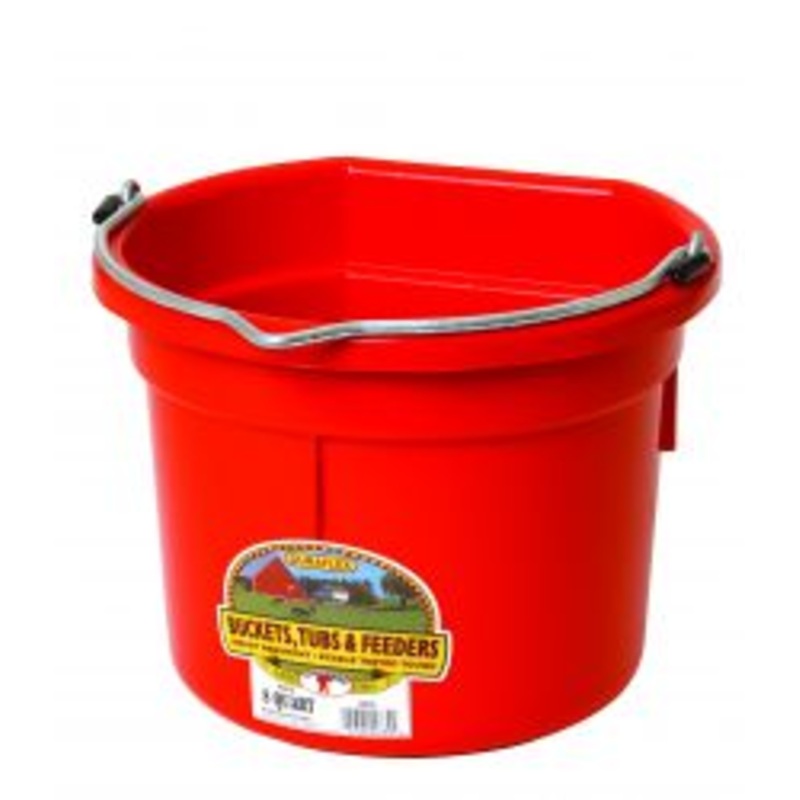 Little Giant 8 Quart Flat Back Bucket Red