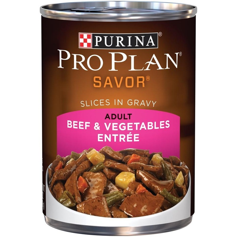 Purina Pro Plan Savor Adult Beef & Vegetables Slices in Gravy Canned Dog Food