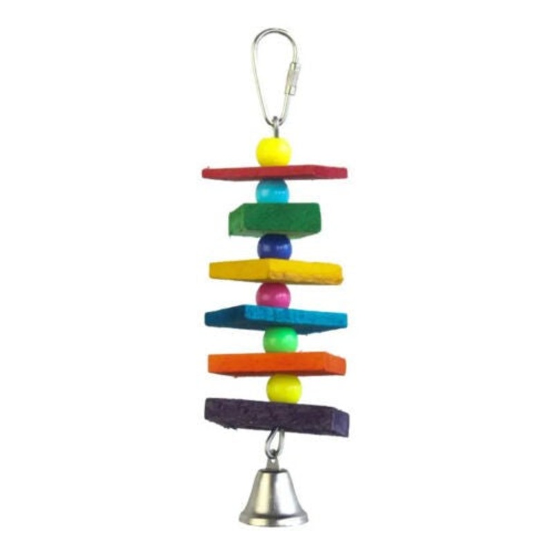CHEEKY BIRD TOY WOOD BEAD & BELL