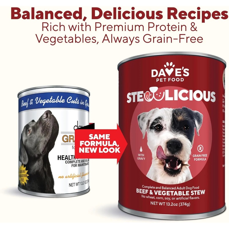 Dave’s Pet Food Stewlicious Beef & Vegetable Stew For Dogs / 13.2 oz