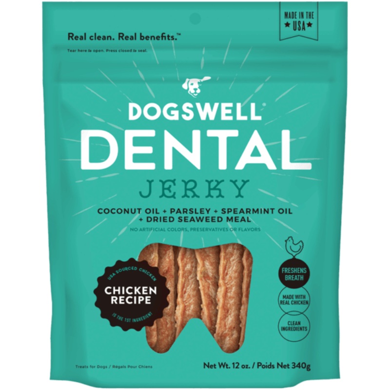 DOGSWELL Dental Jerky Treats, Chicken Recipe
