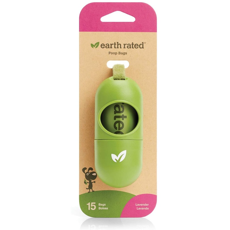 Earth Rated Dog Poop Bag Leash Dispenser 15 Bags – Lavender
