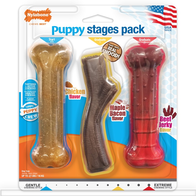 Nylabone – Puppy Stages Triple Pack (Up to 16kg)
