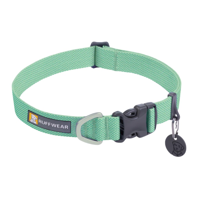 RUFFWEAR Hi & Light Lightweight Dog Collar, Sage Green, 14″-20″