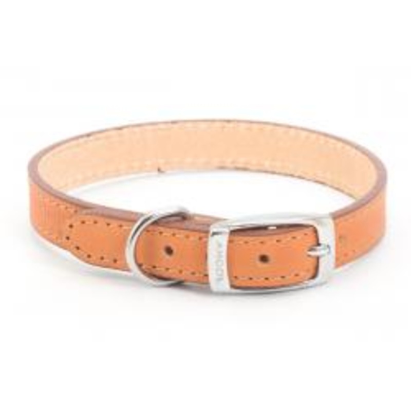 Ancol Leather Collar Tan #1 20-26cm