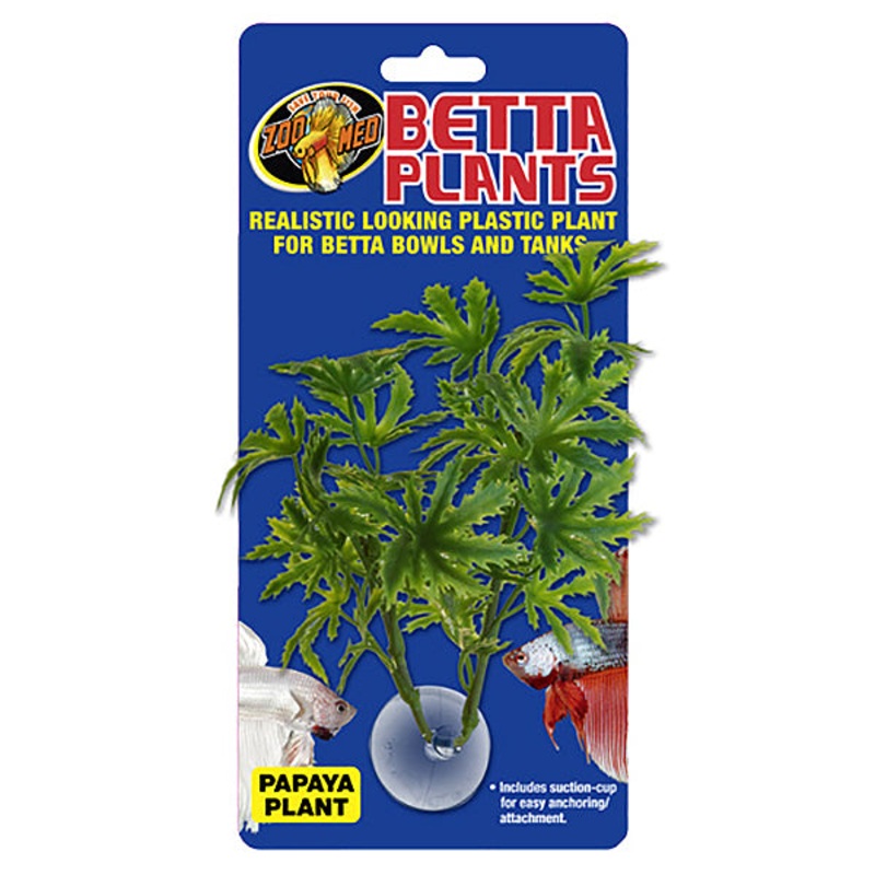 Betta Plant Realistic Artificial Papaya Plant With Suction Cup Aquarium Decor One Size