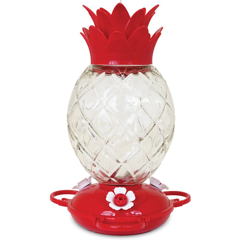 Pineapple Shape Glass Hummingbird Feeder