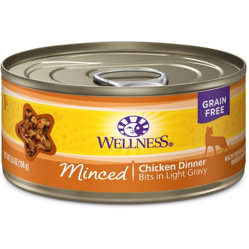Grain-Free Natural Minced Chicken Dinner Wet Canned Cat Food 3 oz, case of 24
