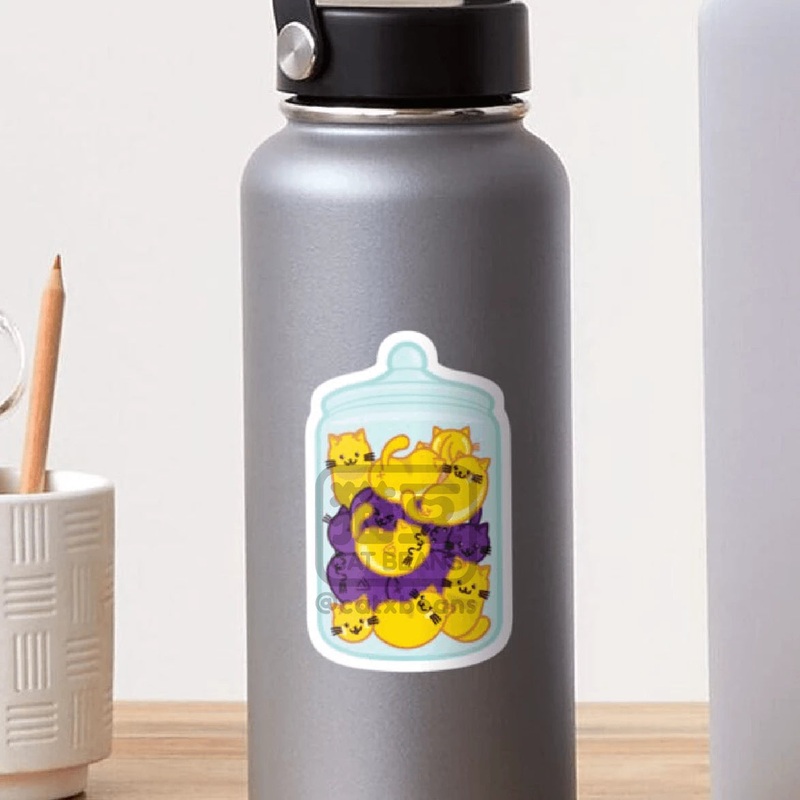 Intersex Pride Jelly Cat Beans sticker