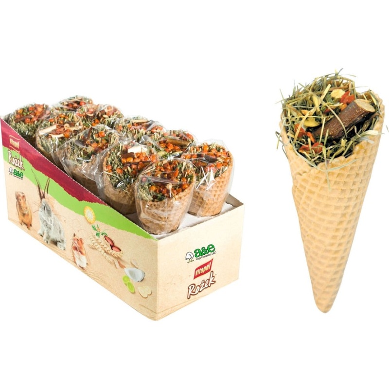 Vitapol Waffle Cone Small Animal Treat Display 10 Count