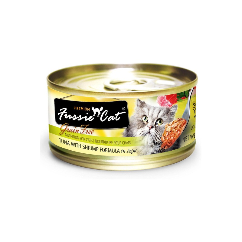 Fussie Cat Tuna with Shrimp in Aspic Wet Cat Food 2.82 oz