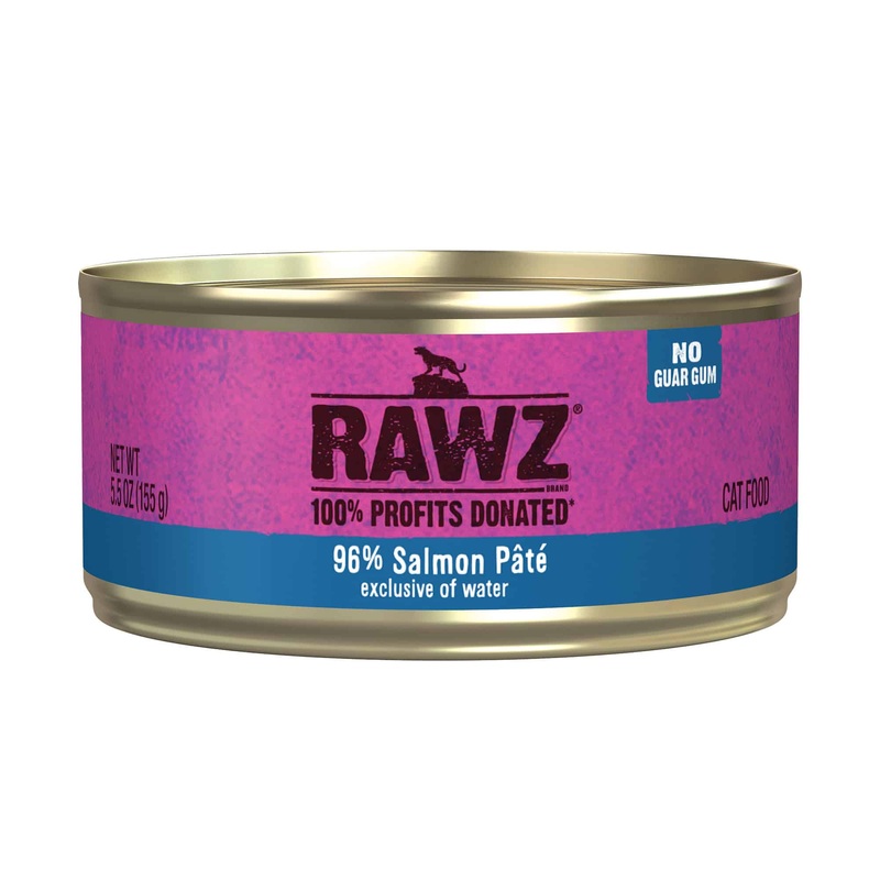 Rawz 96% Salmon Pate Cat Food 5.5 oz