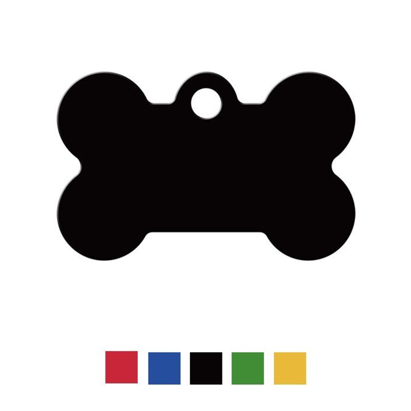 ID Tag Bone Anodized Aluminum  – RED