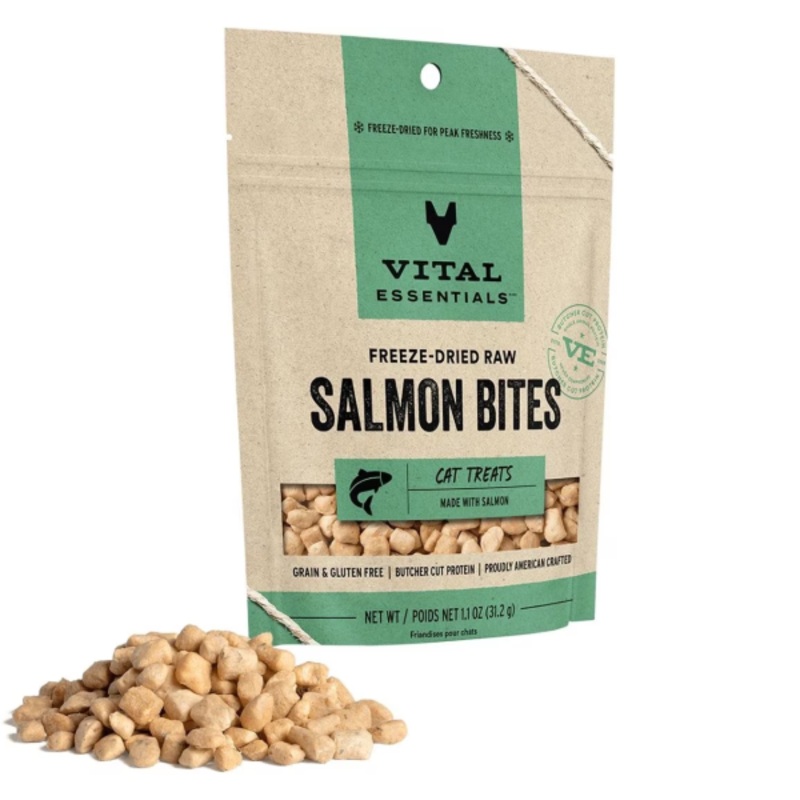 Vital Cat Wild Alaskan Salmon Freeze-Dried Grain-Free Cat Treats 1.1-oz