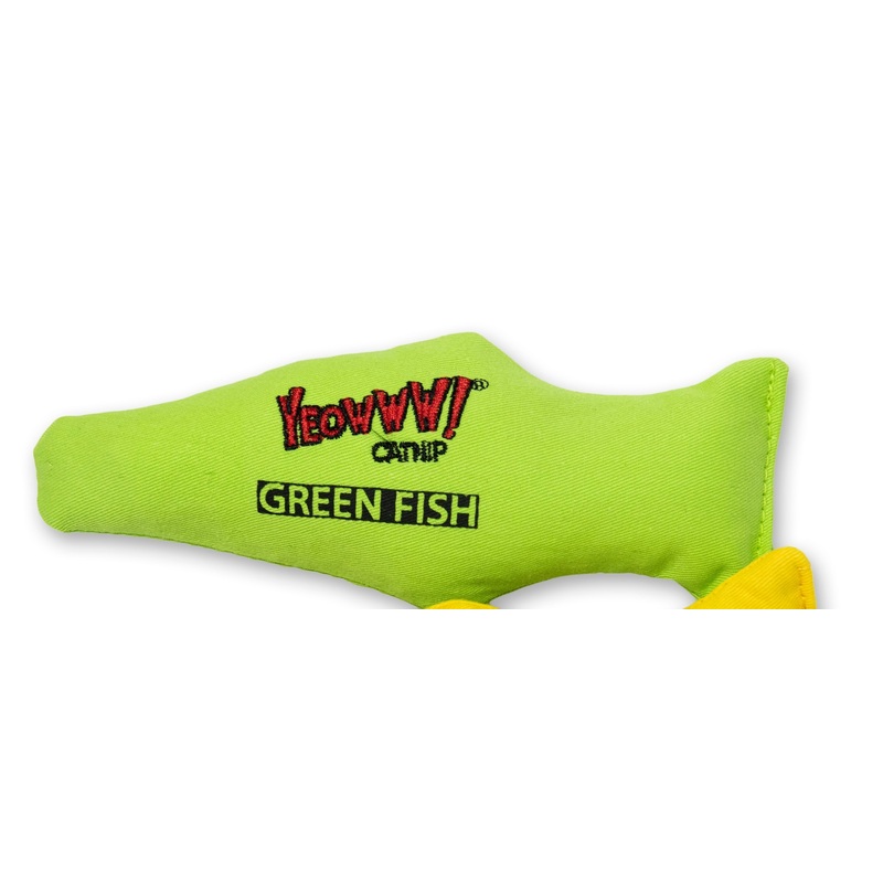 Yeowww! Green Fish Cat Toy