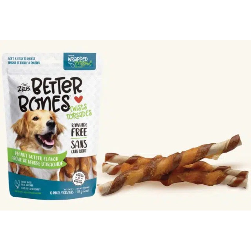 Zeus Better Bones Chicken-Wrapped Twists Dog Treats