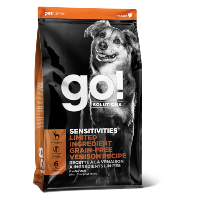 GO! SENSITIVITIES Limited Ingredient Grain FreeVenison Recipe for Dogs 3.5 lb