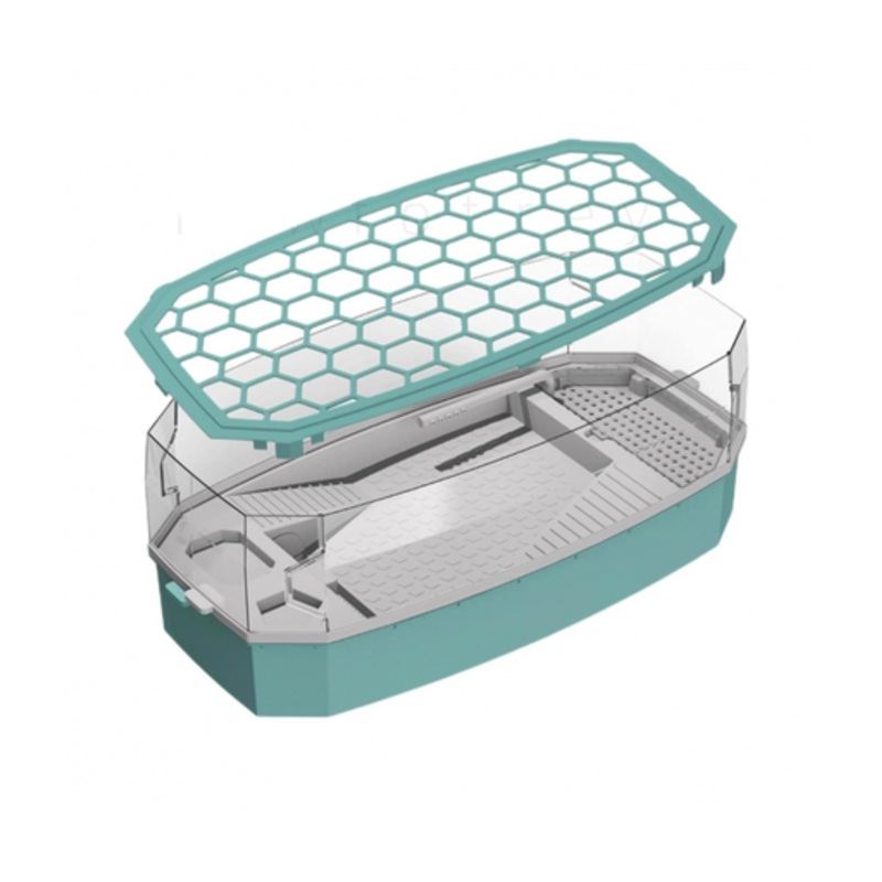 Nomoypet Detachable Escape Proof Turtle Tank Without Pump NX-35 Medium – 49x25x21cm [Color – Blue]