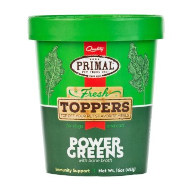Primal Power Greens Fresh Topper for Cats and Dogs 16 oz