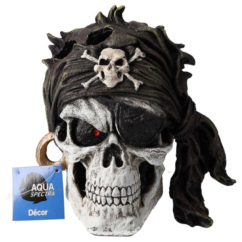 Aqua Spectra Pirate Skull Black Bandana for Aquariums