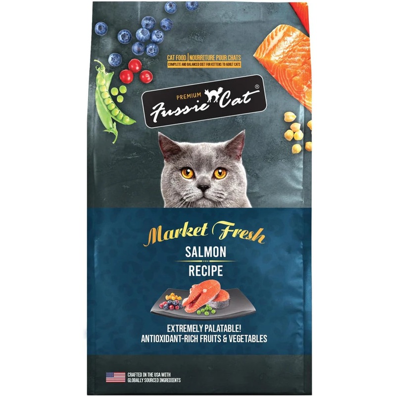 Fussie Cat Market Fresh Grain Free Salmon Recipe Dry Cat Food 10lb.