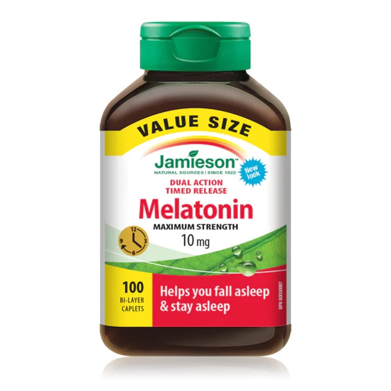 Jamieson Dual Action Time Release Melatonin Maximum Strength 10mg