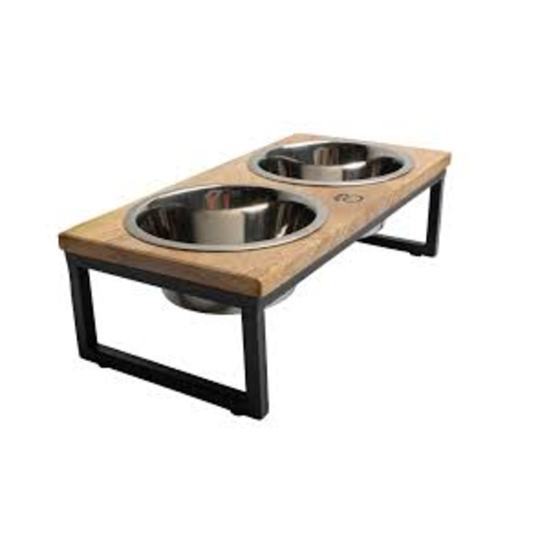 GF Pet Wood & Metal Pet Feeder Small