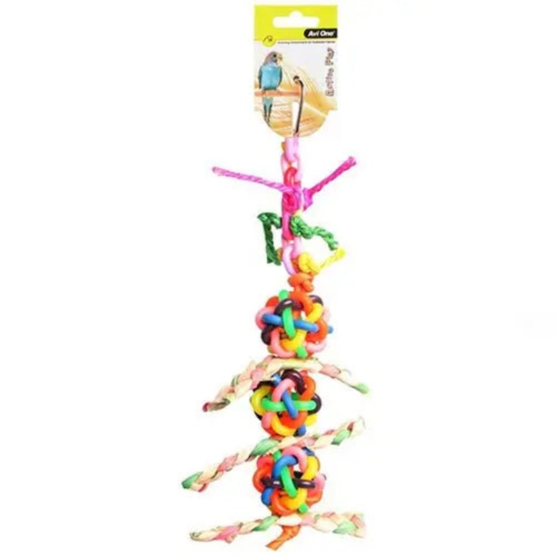 Avi One Bird Toy Plastic TPR Balls & Board