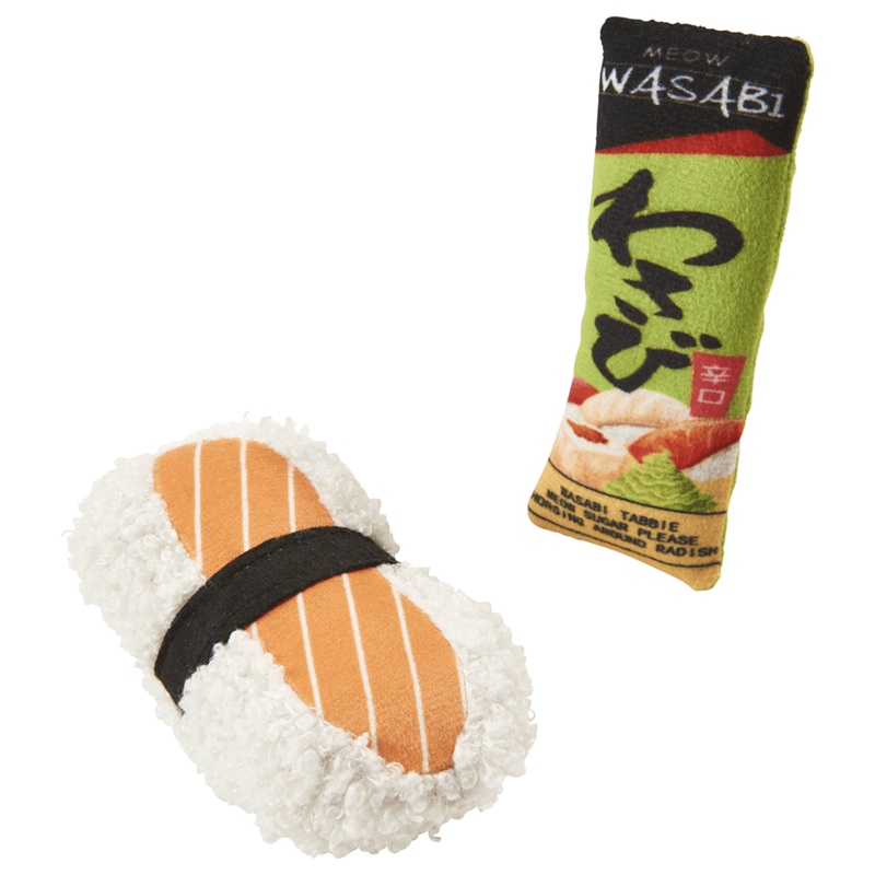 Ethical Pet SPOT Sushi Take-Out 2Pk Assorted Cat Toy 2Pk Assorted